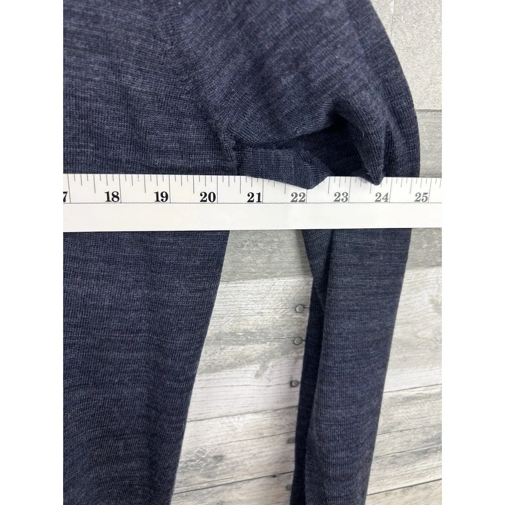 Brooks Brothers Men's Blue Merino Wool Medium Light Long Sleeve Sweater